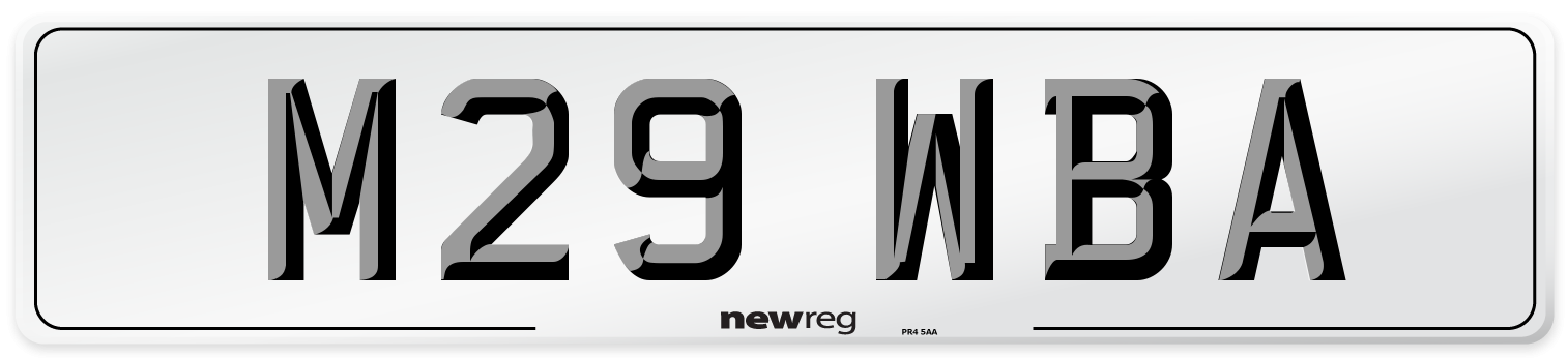 M29 WBA Number Plate from New Reg